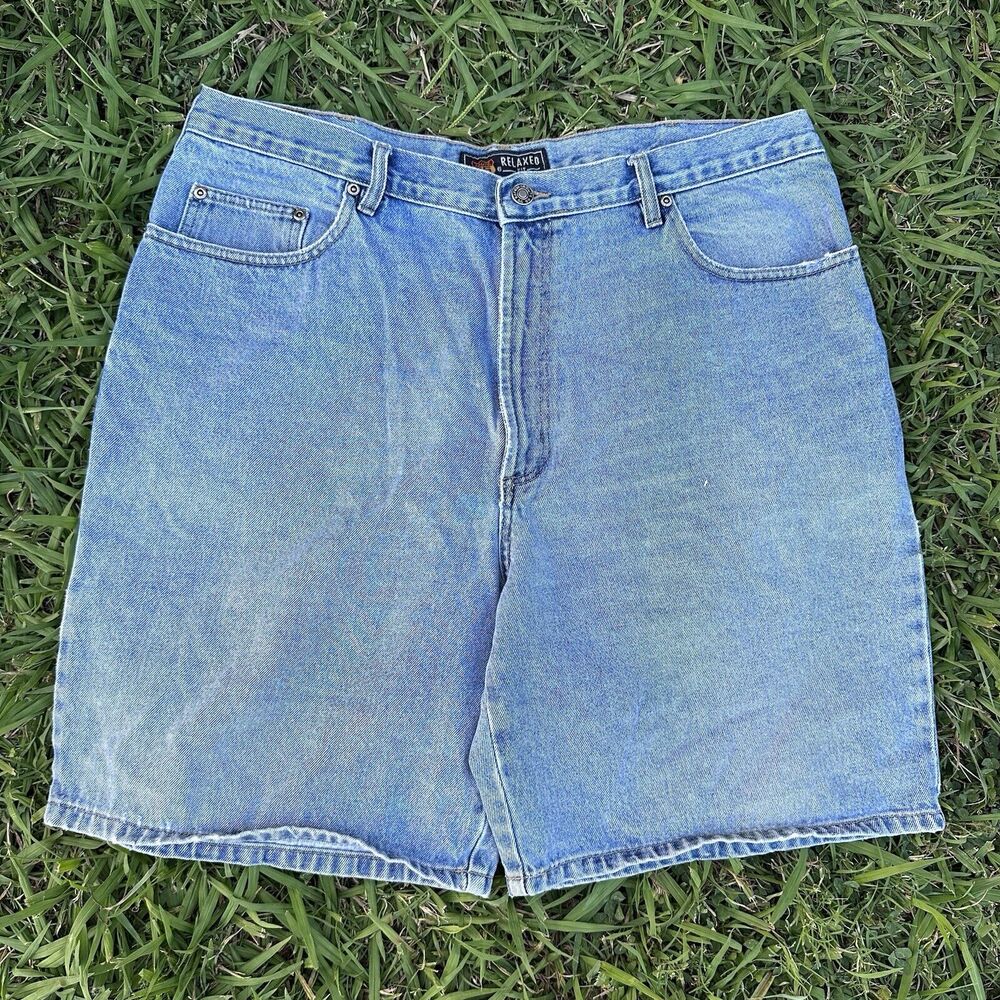 Vintage Y2K Route 66 Jean Shorts Mens Size 38 Relaxed Fit Jorts Grunge‎ Dad